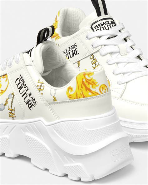 versace chain nere e bianche|Sneaker Speedtrack Chain Couture Bianco,Stampa .